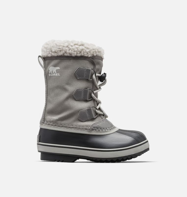 Kids Snow Boots Grey/Black - Sorel Youth Yoot Pac™ Nylon - 471-MTKGIW